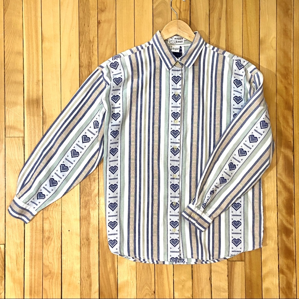 Vintage 80s cottagecore button up